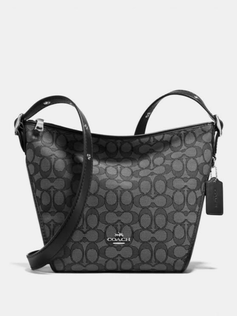 Authenric Coach Signature Canvas & Leather Dufflette Crossbody Bag - 25697
